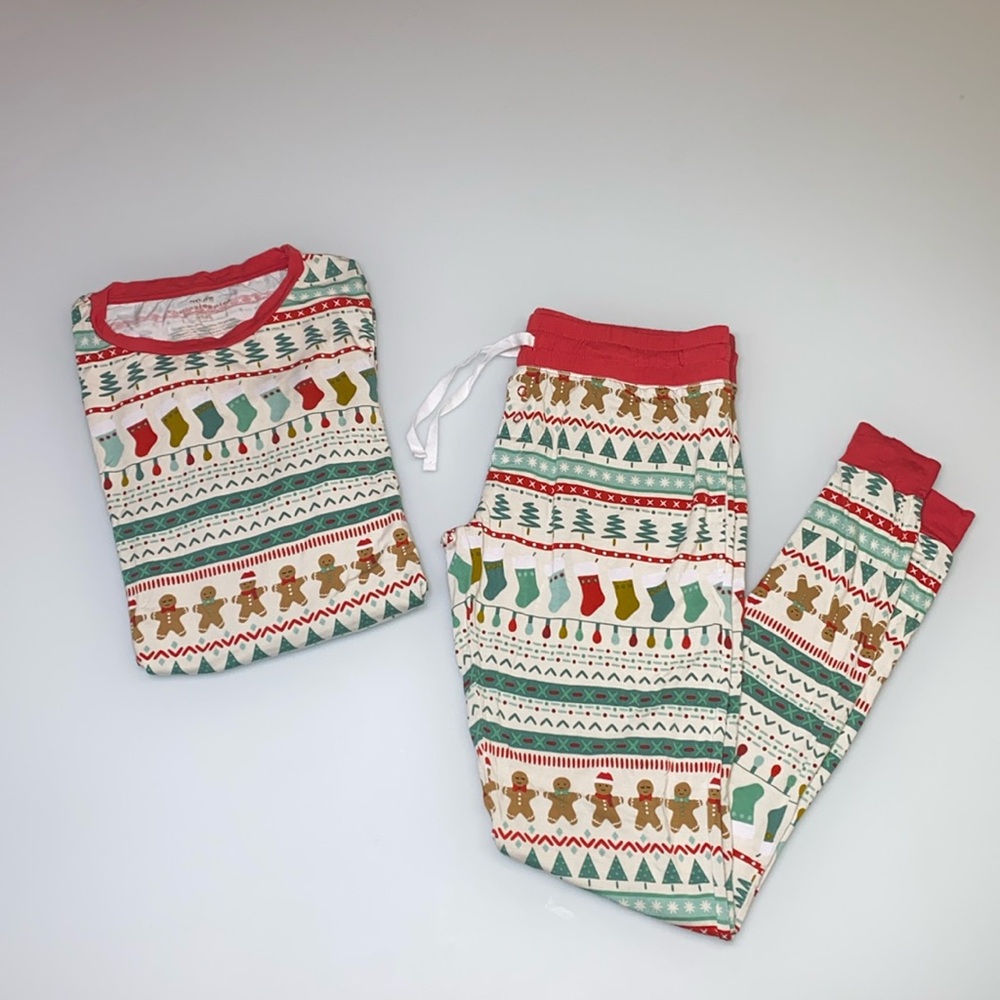 Little Sleepies  Christmas Gingerbread Bamboo Pj set S/XS